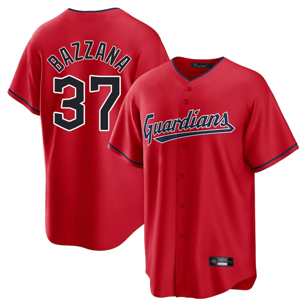 C.Guardians #37 Travis Bazzana Player Red Home Game Jdoa Stitched Jerseys