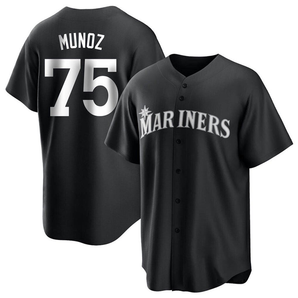 S.Mariners #75 Andres Munoz Player Black Home Limited Jdoa Stitched Jerseys