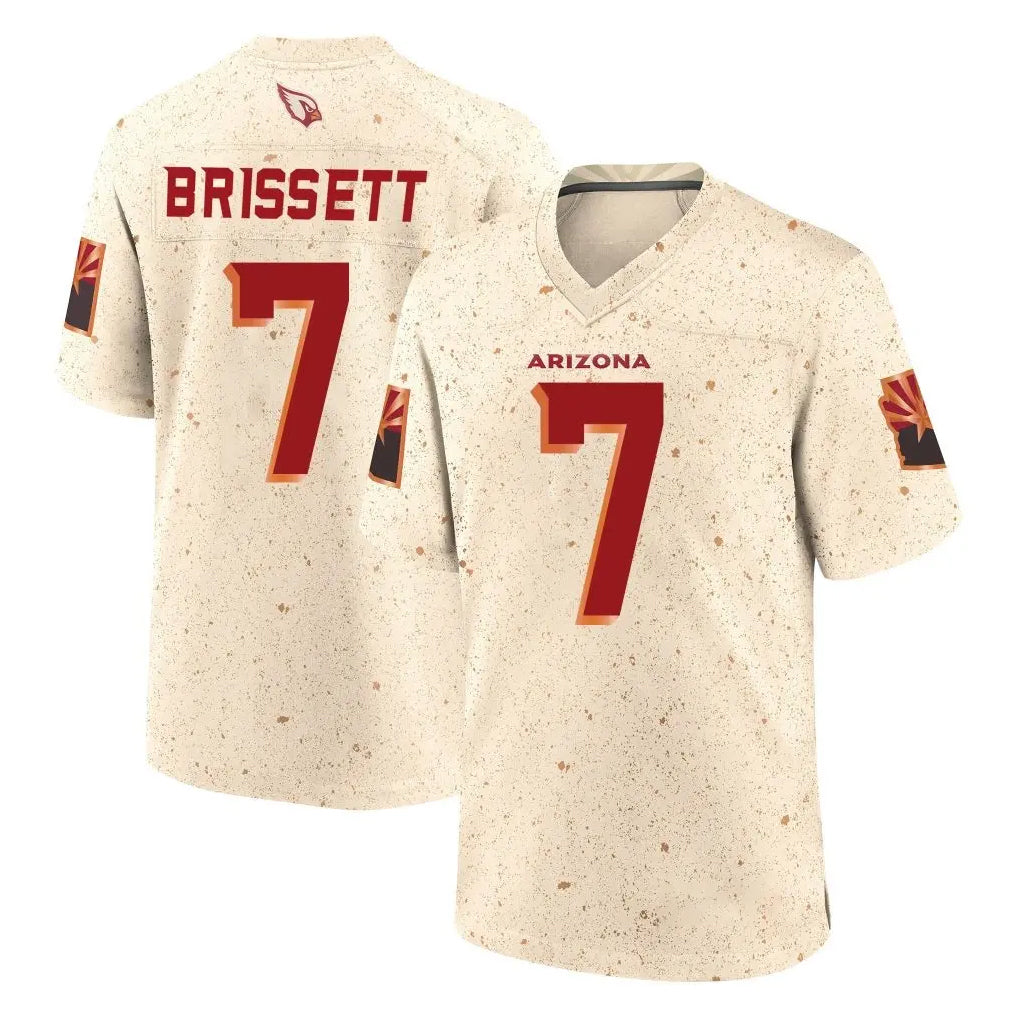 A.Cardinals #7 Jacoby Brissett Player Cream Rivalries Collection Game Jdoa Stitched Jerseys