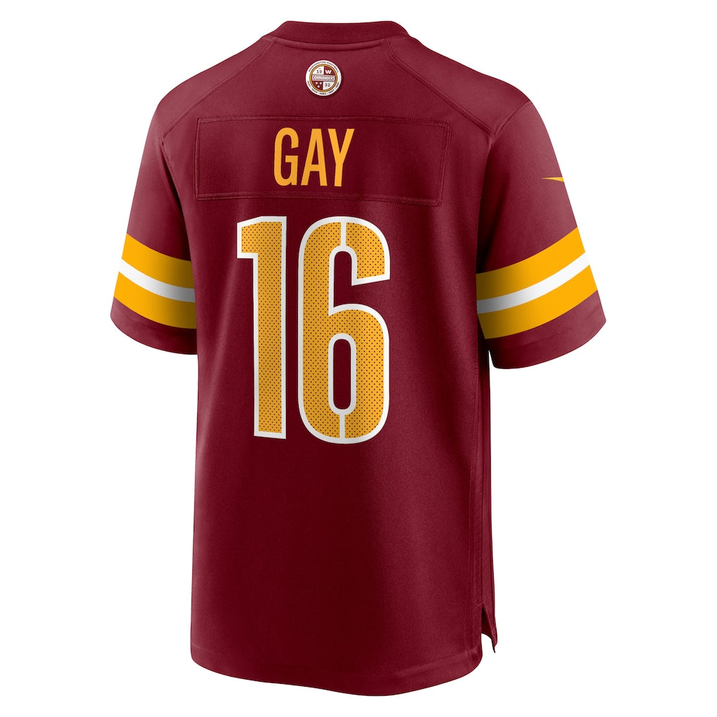 Jdoa W.Commanders #16 Matt Gay Burgundy Team Game Jersey