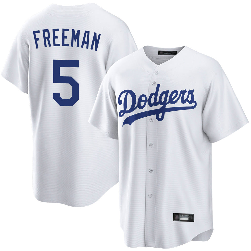 LA.Dodgers #5 Freddie Freeman Player White Game Home Jdoa Stitched Jerseys
