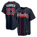 A.Braves #23 Michael Harris II Player Navy Home Game Jdoa Stitched Jerseys
