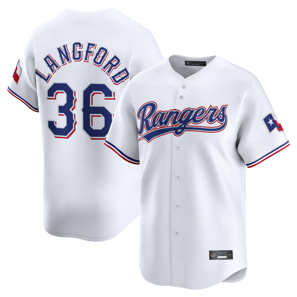 T.Rangers #36 Wyatt Langford Player White Home Limited Jdoa Stitched Jerseys