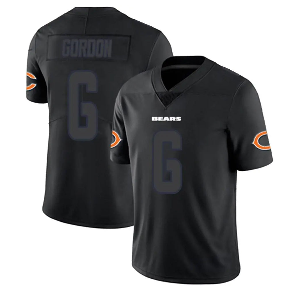 C.Bears #6 Kyler Gordon Player Black Impact Limited Game Jdoa Stitched Jerseys