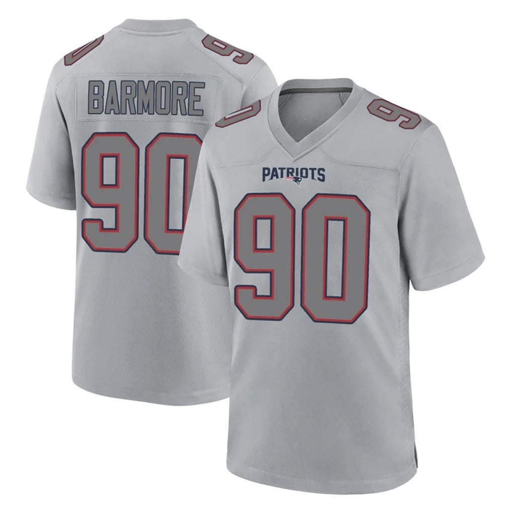 NE.Patriots #90 Christian Barmore Player Gray Fashion Limited Home Game Jdoa Stitched Jerseys
