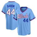 A.Braves #44 Hank Aaron Player Powder Blue 2026 City Connect T-shirt Home Game Jdoa Stitched Jerseys