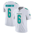 M.Dolphins #6 Malik Washington Player White Limited Vapor Untouchable Home Game Jdoa Stitched Jerseys