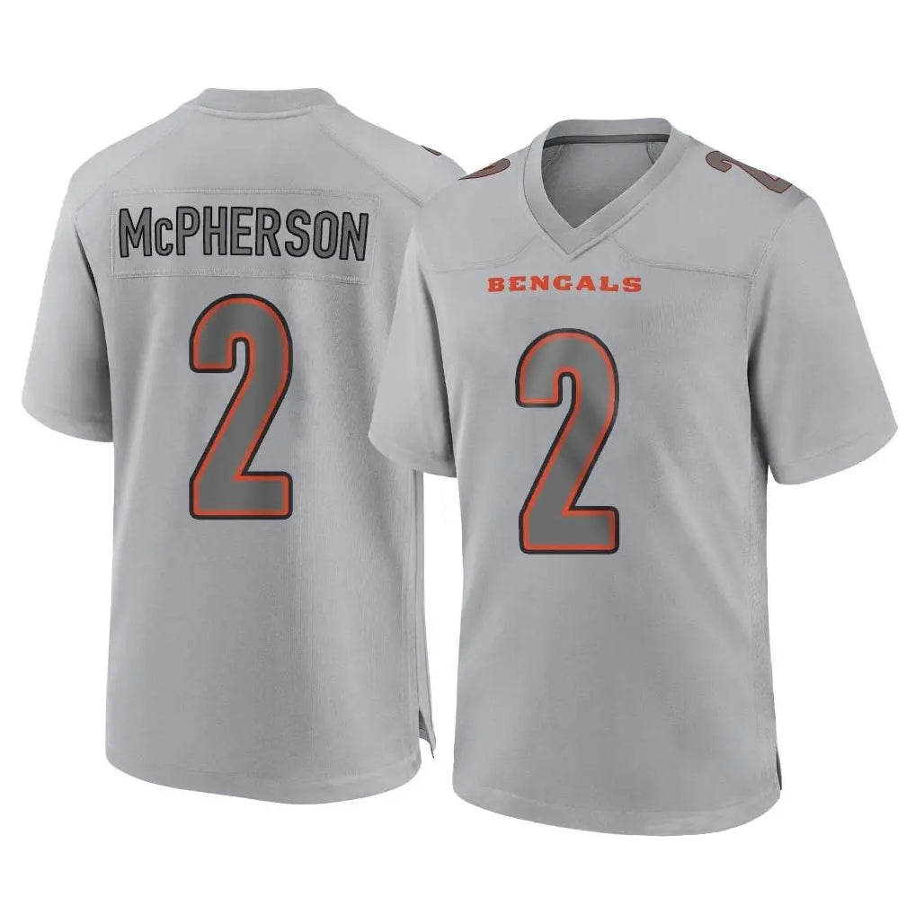 C.Bengals #2 Evan McPherson Player Gray Atmosphere Fashion Game Jdoa Stitched Jerseys