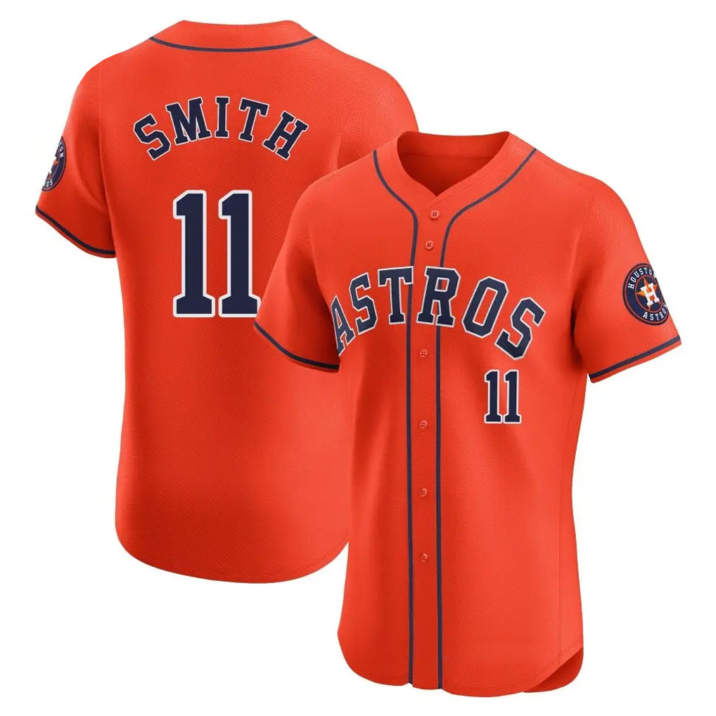 H.Astros #11 Cam Smith Player Orange Home Limited Elite Jdoa Stitched Jerseys
