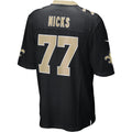 Jdoa NO.Saints #77 Carl Nicks Black Game Retired Player Jersey