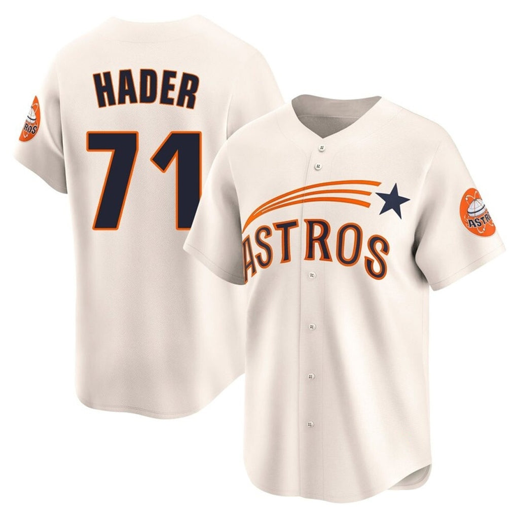 H.Astros #71 Josh Hader Player Cream Throwback Cooperstown Collection Limited Jdoa Stitched Jerseys