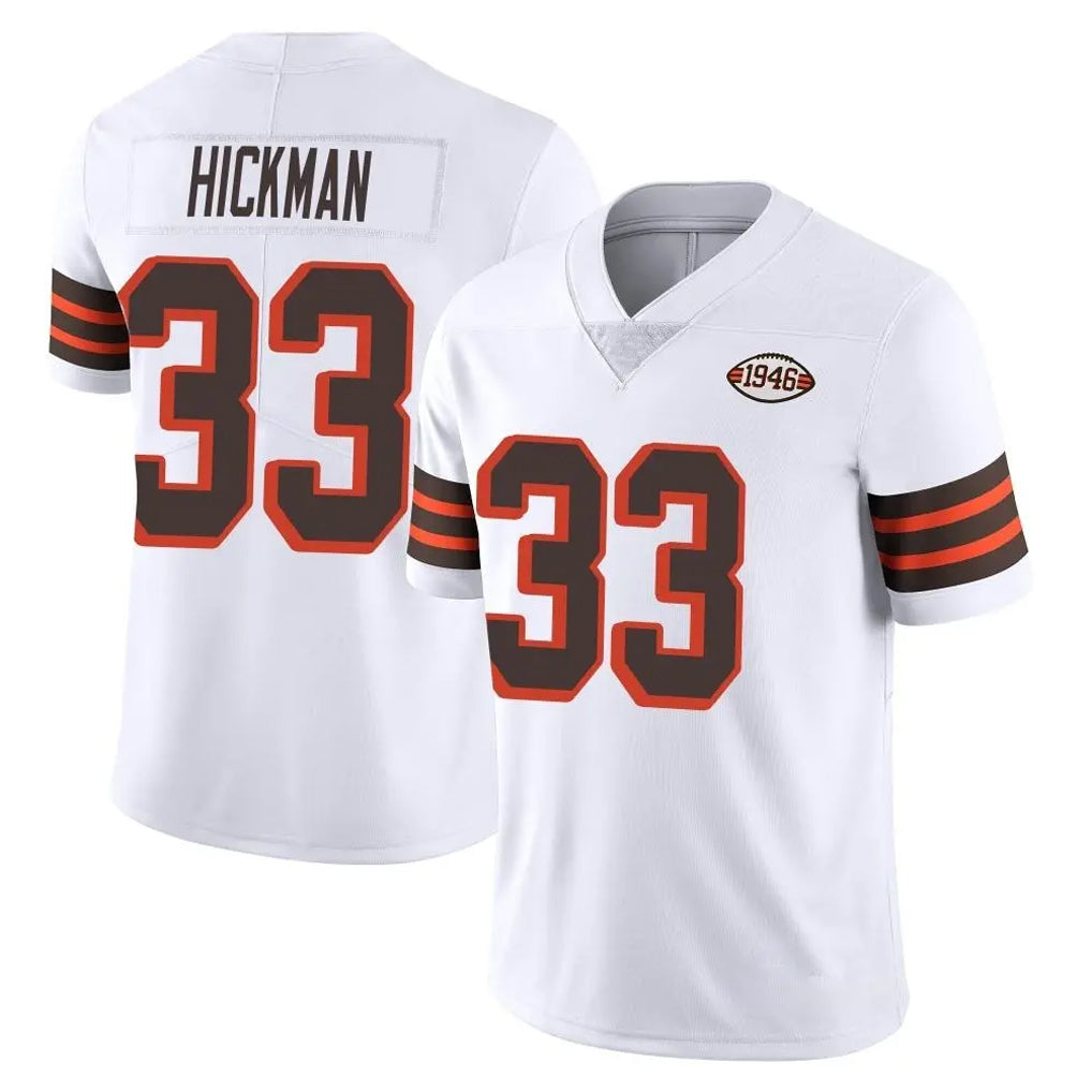 C.Browns #33 Ronnie Hickman Player White Limited  Vapor 1946 Collection Alternate Game Jdoa Stitched Jerseys