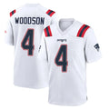 NE.Patriots #4 Craig Woodson Player White Home Game Jdoa Stitched Jerseys