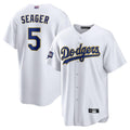 LA. Dodgers #5 Corey Seager Player White Cool Base Home Jdoa Stitched Jerseys