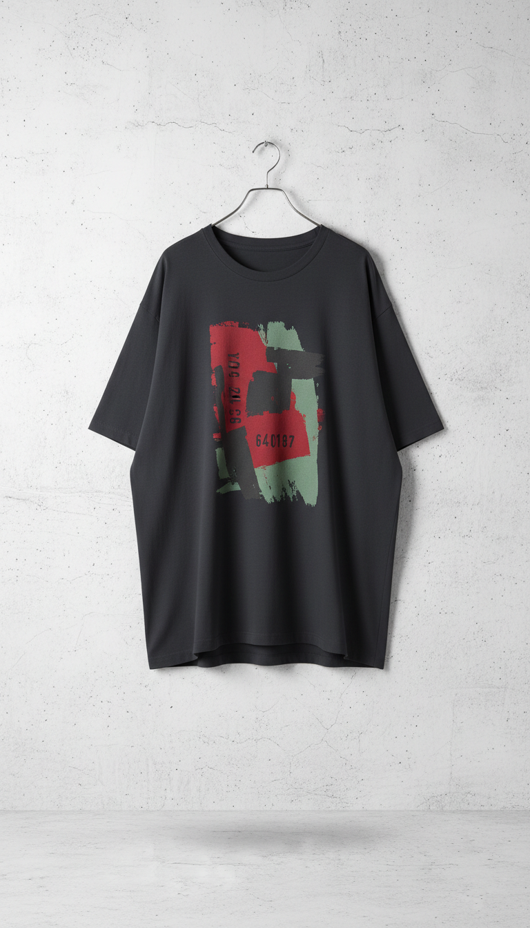 Oversized Graphic Tee Deep Charcoal
