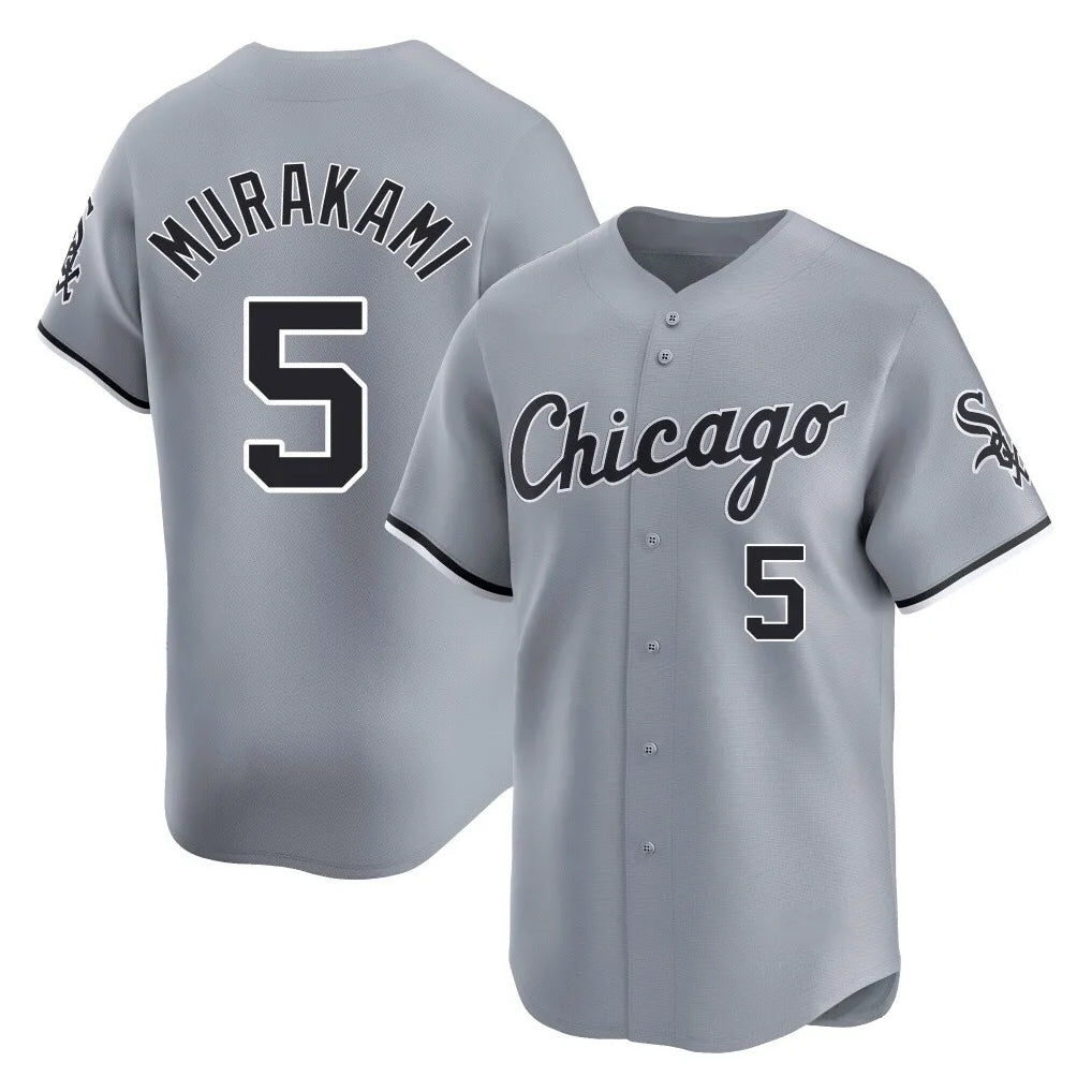 C.White Sox #5 Munetaka Murakami Player Gray Road Limited Home Jdoa Stitched Jerseys