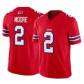 B.Bills #2 DJ Moore Player Red Vapor F.U.S.E. Jersey Limited Home Game Jdoa Stitched Jerseys