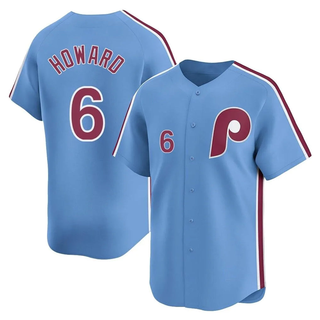 P.Phillies #6 Ryan Howard Player Light Blue Home Limited Jdoa Stitched Jerseys
