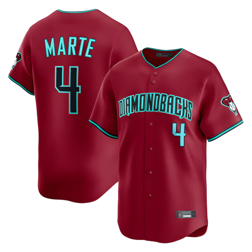 A.Diamondbacks #4 Ketel Marte Player Red Limited Home Game Jdoa Stitched Jerseys