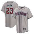 A.Diamondbacks #23 Zac Gallen Player Gray Road Home Game Jdoa Stitched Jerseys