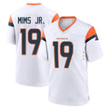D.Broncos #19 Marvin Mims Jr. Player White Home Game Jdoa Stitched Jerseys
