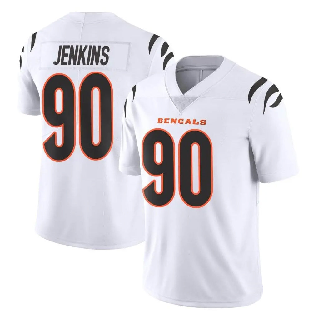 C.Bengals #90 Kris Jenkins Jr Player White Vapor Untouchable Limited Home Game Jdoa Stitched Jerseys