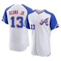 A.Braves #13 Ronald Acuna Jr Player White City Connect Limited Elite Home Game Jdoa Stitched Jerseys