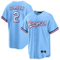 T.Rangers #2 Marcus Semien Player Light Blue Replica Game Jdoa Stitched Jerseys