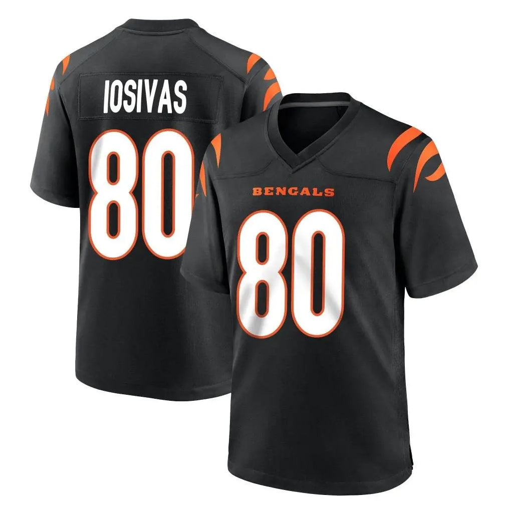 C.Bengals #80 Andrei Iosivas Player Black Home Game Jdoa Stitched Jerseys