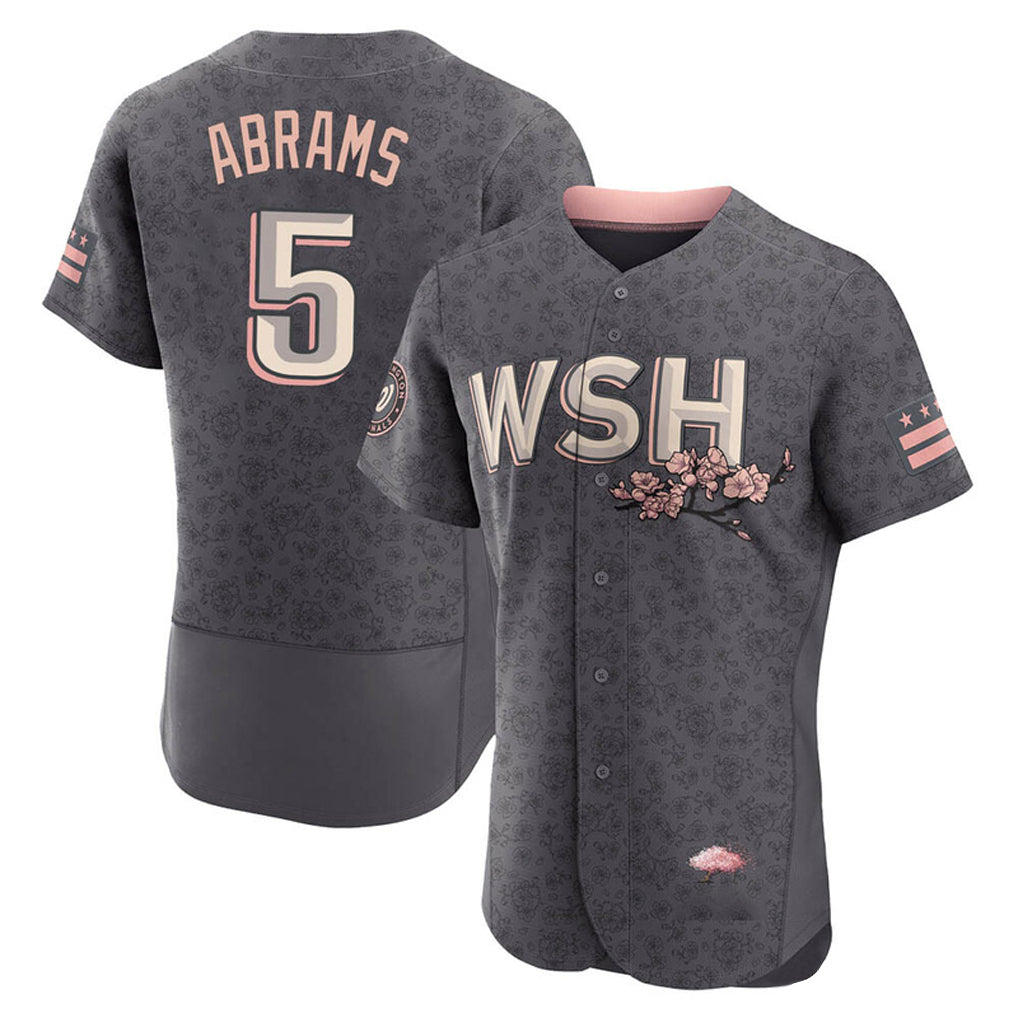 W.Nationals #5 CJ Abrams Player Gray City Connect Jdoa Stitched Jerseys