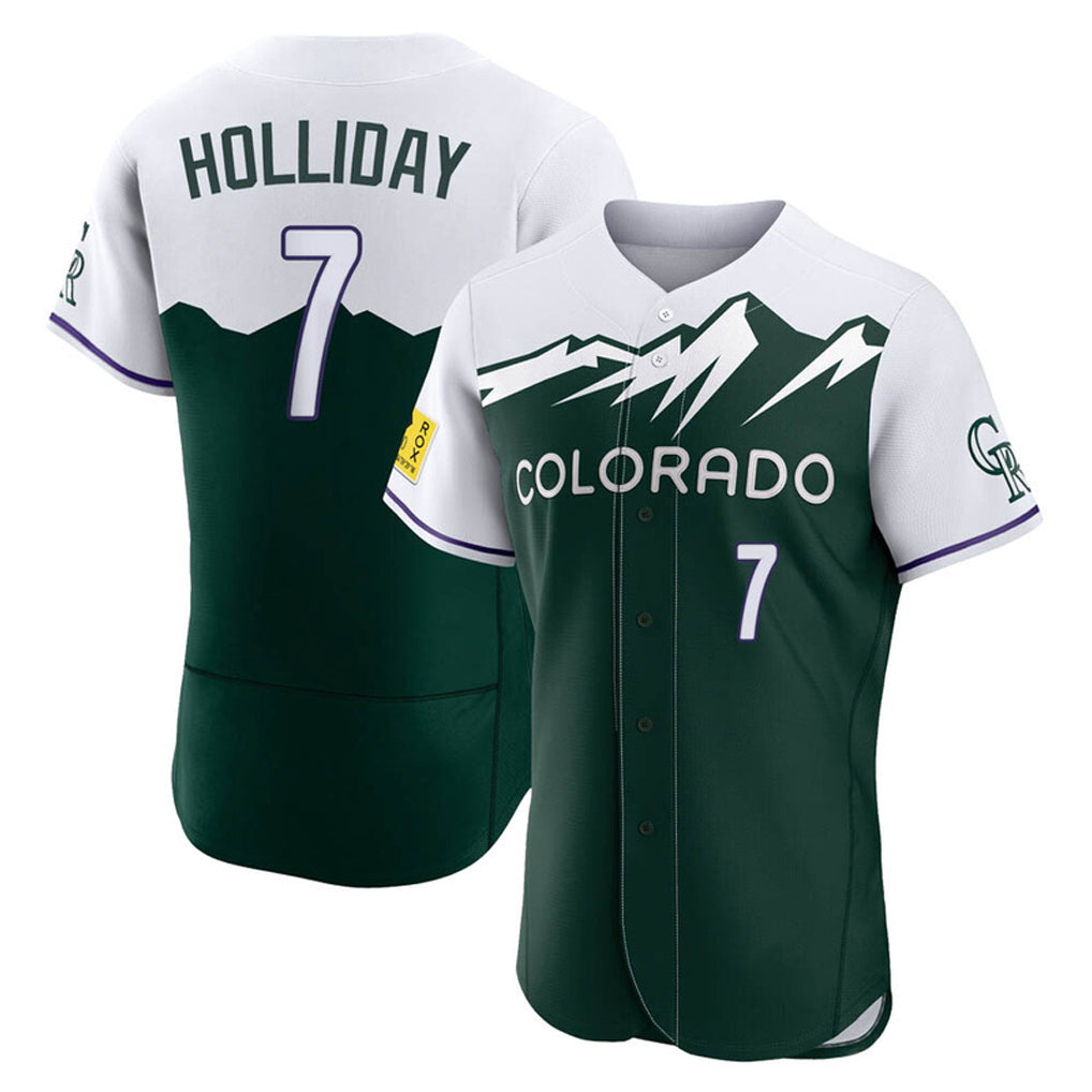 C.Rockies #7 Matt Holliday Player Green City Connect Limited Elite Home Jdoa Stitched Jerseys