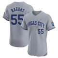 KC.Royals #55 Cole Ragans Player Gray Limited Elite Home Jdoa Stitched Jerseys