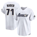 H.Astros #71 Josh Hader Player White Throwback Cooperstown Collection Limited Jdoa Stitched Jerseys