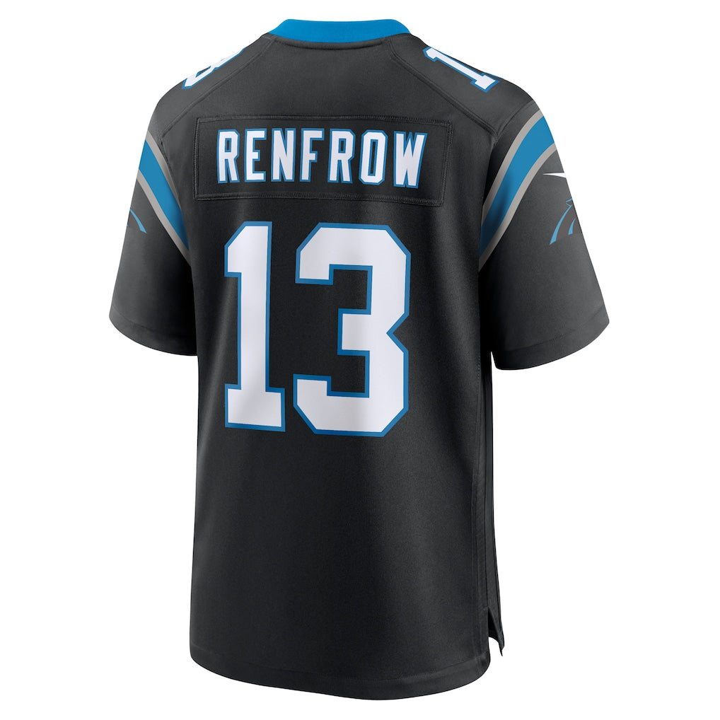 Jdoa C.Panthers #13 Hunter Renfrow Black Team Game Jersey