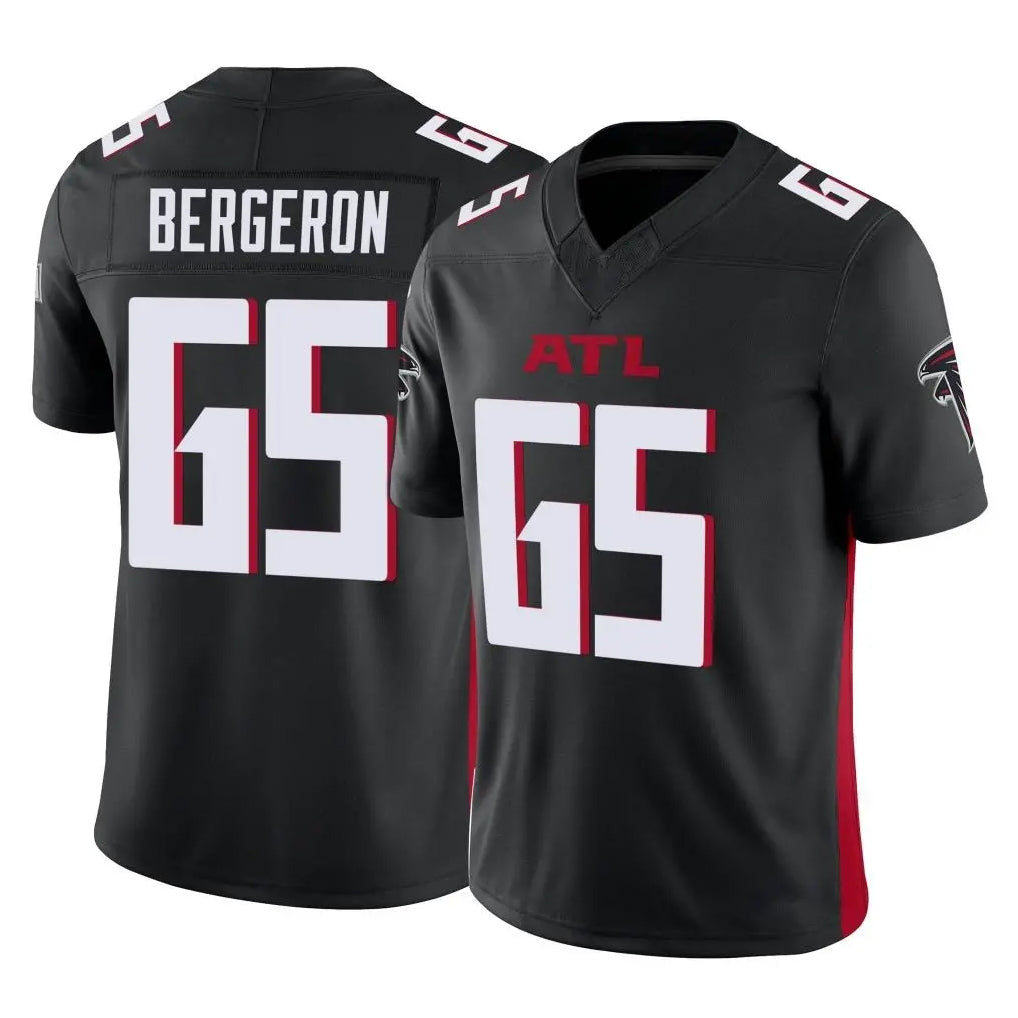 A.Falcons #65 Matthew Bergeron Player Black Vapor F.U.S.E. Limited Home Game Jdoa Stitched Jerseys