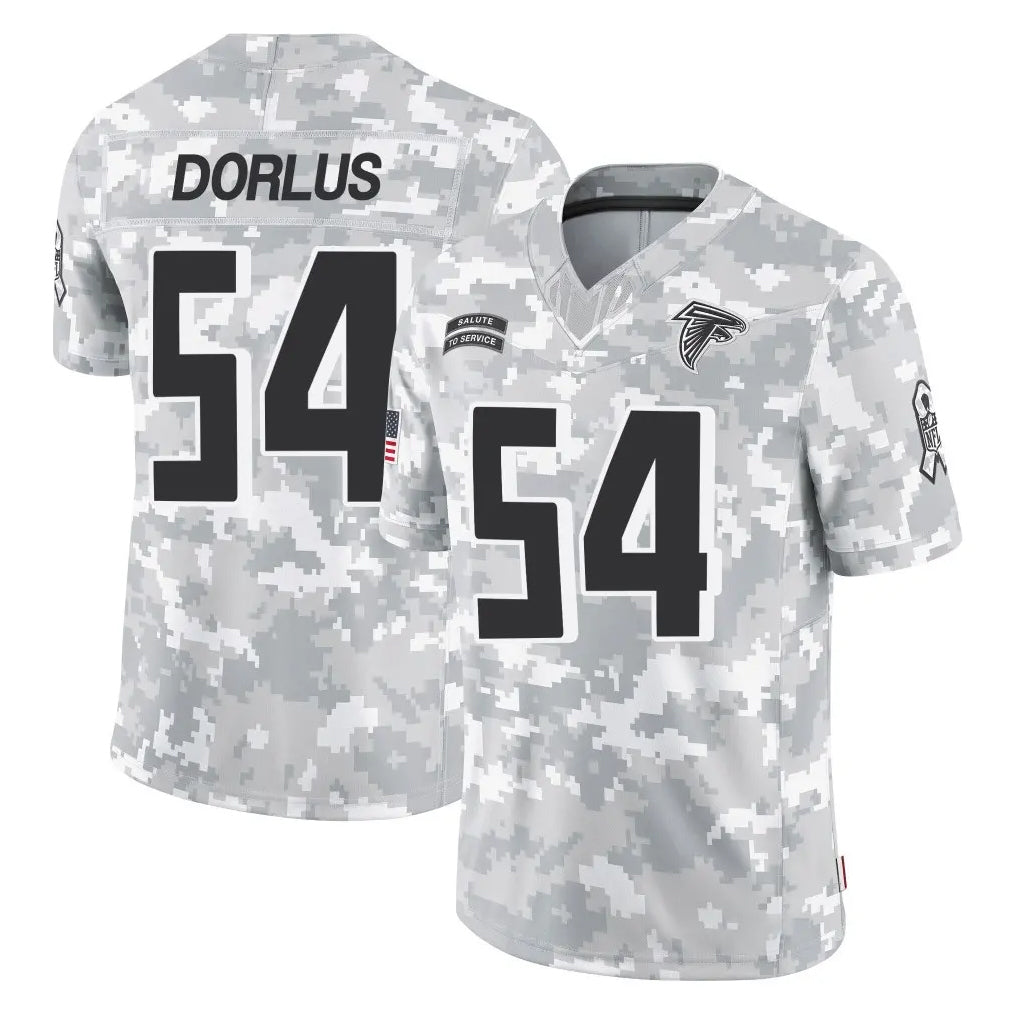 A.Falcons #54 Brandon Dorlus Player Camo Salute to Service Limited Jdoa Stitched Jerseys