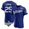 LA.Dodgers #25 Tommy Edman Player Royal World Series City Connect Elite Home Jdoa Stitched Jerseys