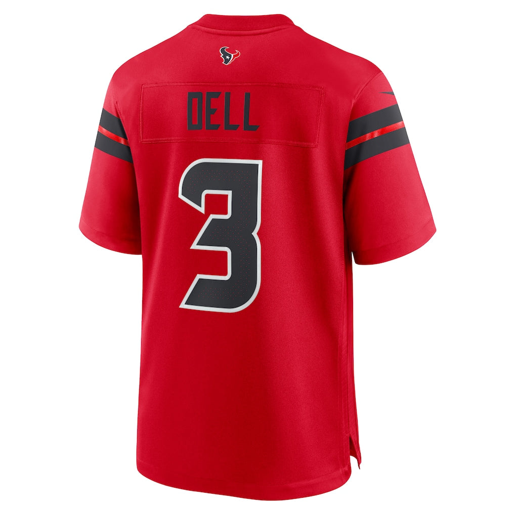Jdoa H.Texans #3 Tank Dell Red Alternate Game Jersey