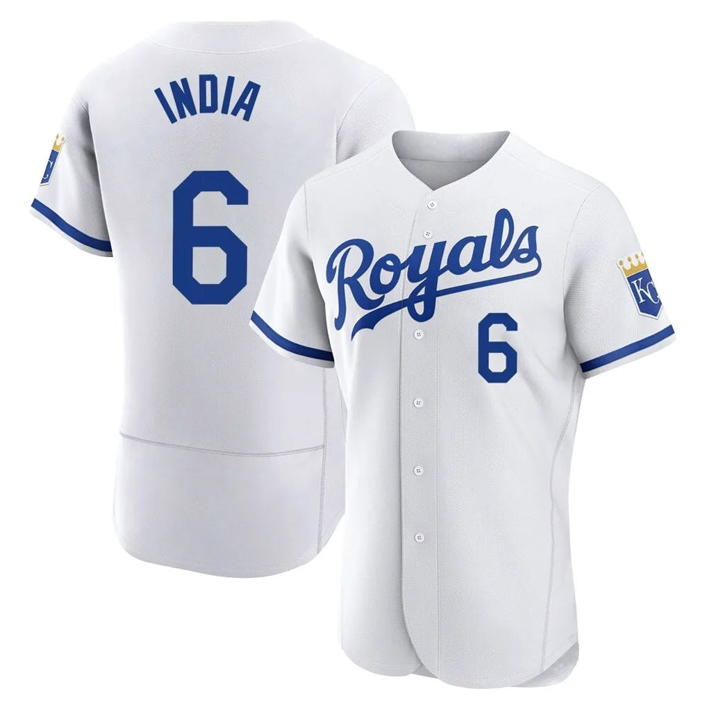KC.Royals #6 Jonathan India Player White Limited Elite Home Game Jdoa Stitched Jerseys