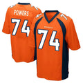 D.Broncos #74 Ben Powers Player Orange Color Home Game Jdoa Stitched Jerseys