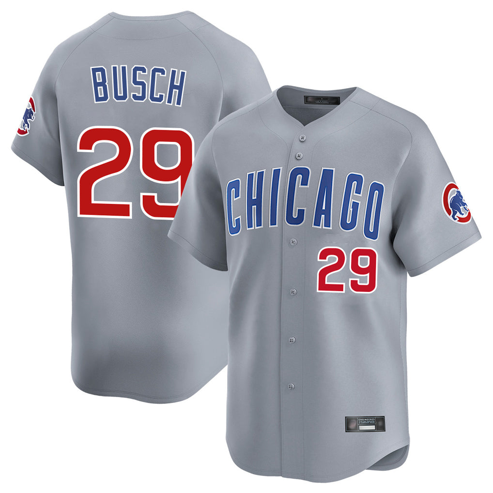 C.Cubs #29 Michael Busch Player Gray Road Limited Home Jdoa Stitched Jerseys