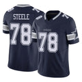 D.Cowboys #78 Terence Steele Player Navy Limited Vapor F.U.S.E. Home Game Jdoa Stitched Jerseys