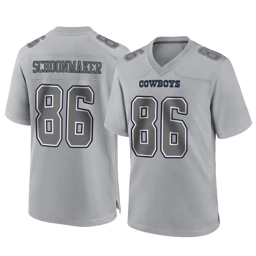 D.Cowboys #86 Luke Schoonmaker Player Gray Atmosphere Fashion Home Game Jdoa Stitched Jerseys