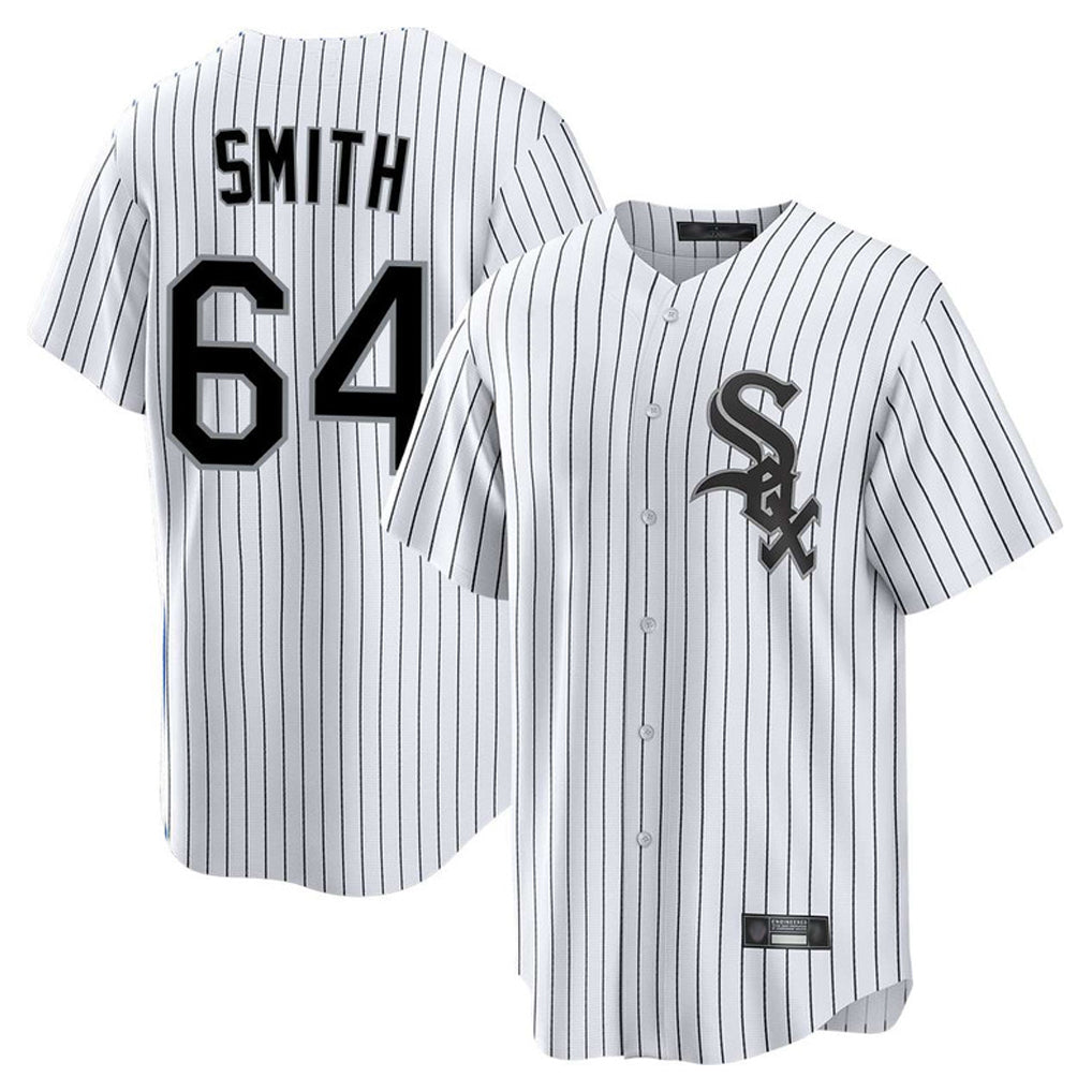 C.White Sox #64 Shane Smith Player White Stripe Home Game Jdoa Stitched Jerseys