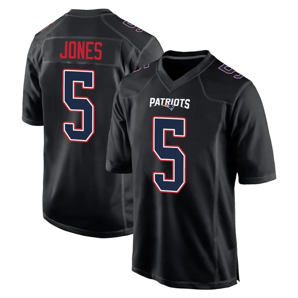 NE.Patriots #5 Dre'Mont Jones Player Carbon Fashion Limited Home Game Jdoa Stitched Jerseys