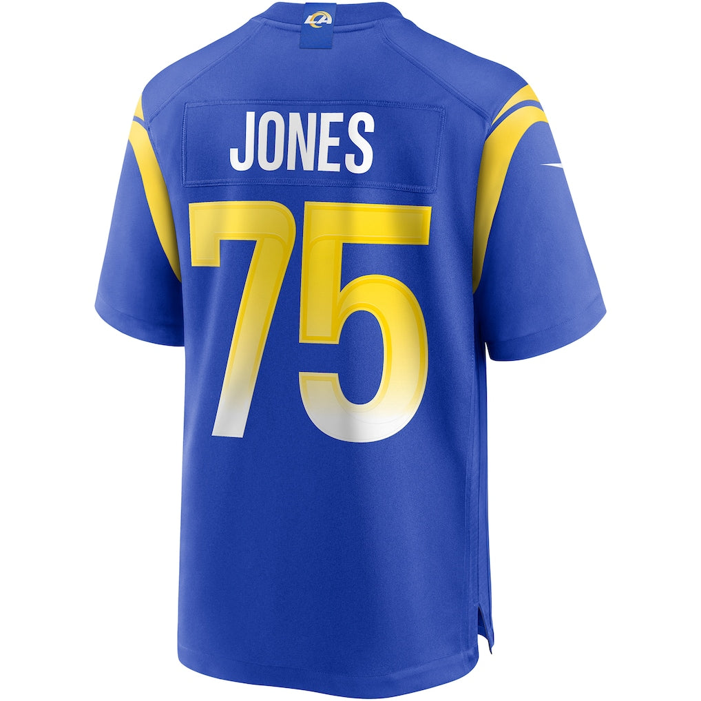 Jdoa LA.Rams #75 Deacon Jones Royal Game Retired Player Jersey