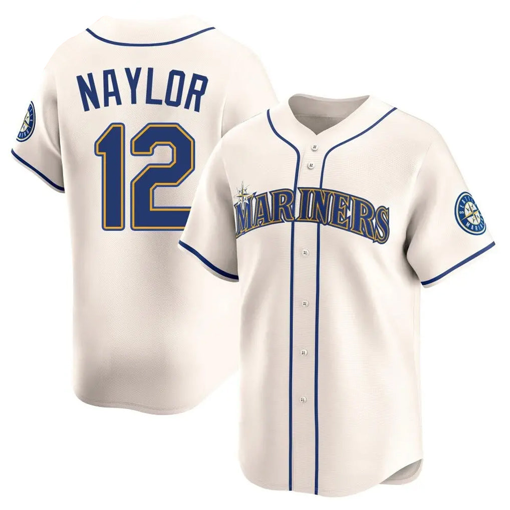 S.Mariners #12 Josh Naylor Player Cream Home Limited Jdoa Stitched Jerseys