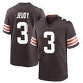C.Browns #3 Jerry Jeudy Player Brown Home Game Jdoa Stitched Jerseys