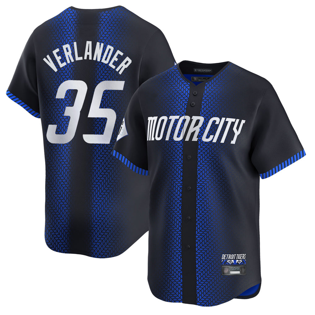D.Tigers #35 Justin Verlander Player Navy City Connect Home Limited Jdoa Stitched Jerseys