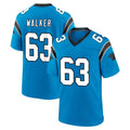 C.Panthers #63 Rasheed Walker Player Blue Home Game Jdoa Stitched Jerseys